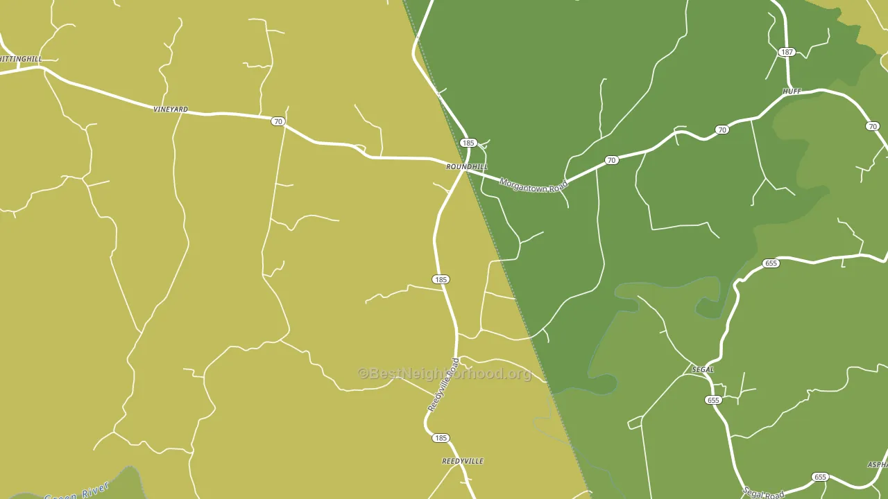 42275, KY block-group voter-turnout map