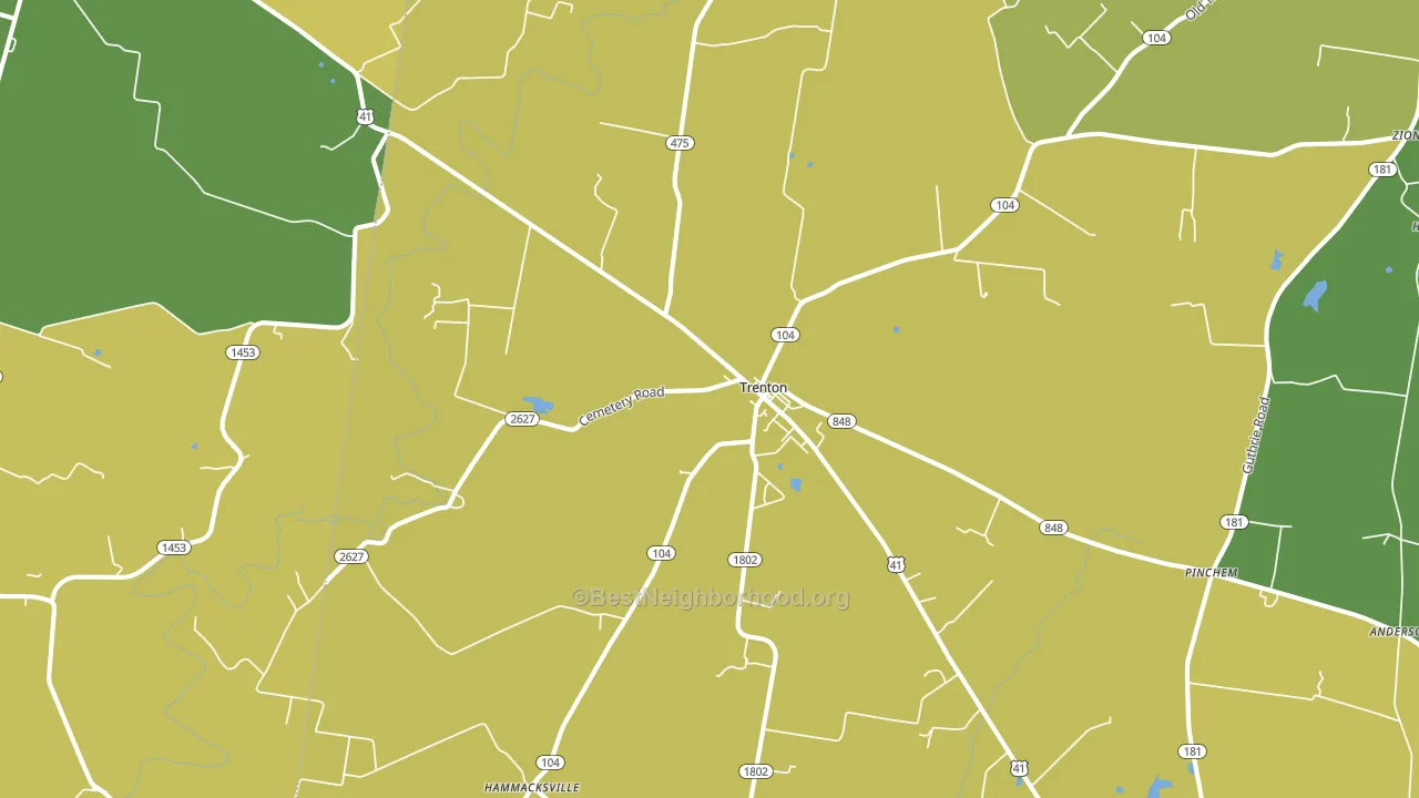 42286, KY block-group voter-turnout map