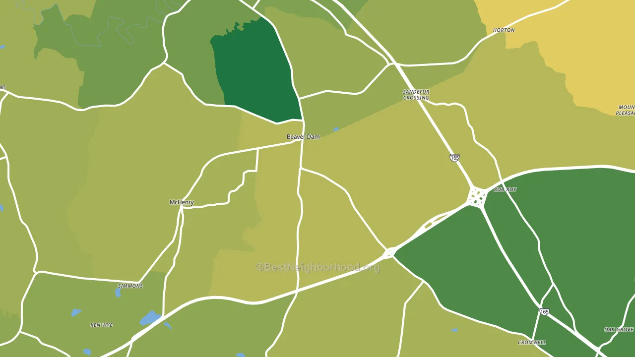 42320, KY block-group voter-turnout map