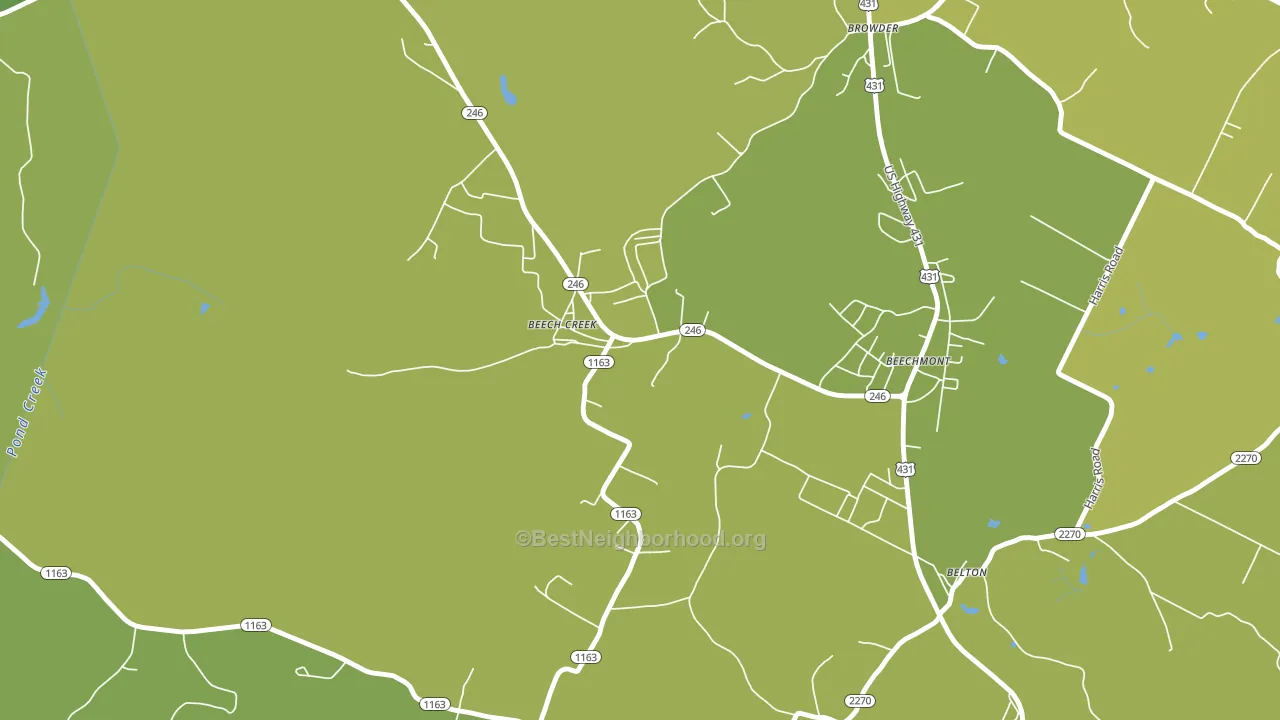 42321, KY block-group voter-turnout map