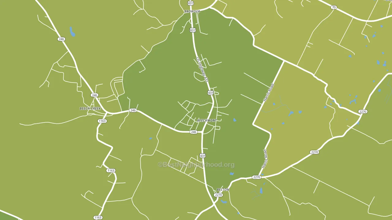 42323, KY block-group voter-turnout map