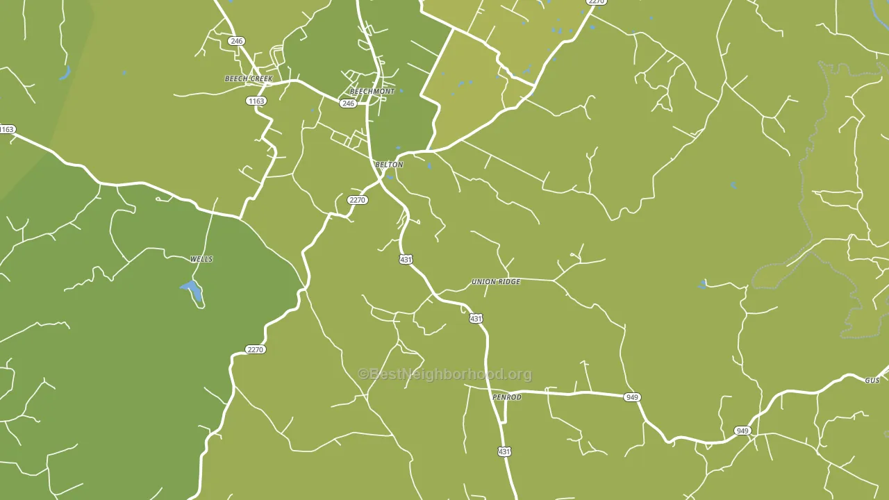 42324, KY block-group voter-turnout map