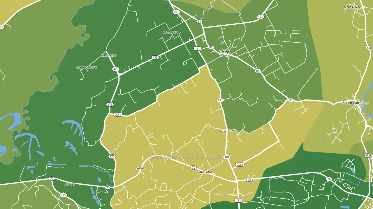 42325, KY block-group voter-turnout map