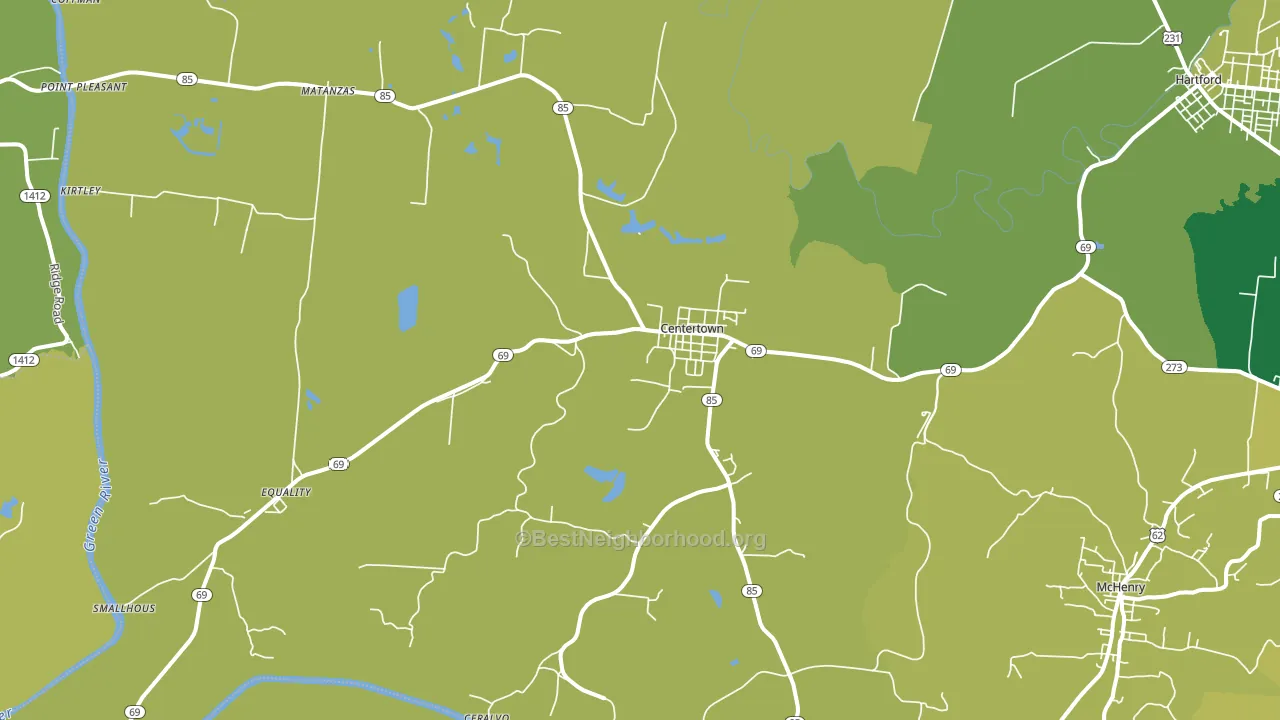 42328, KY block-group voter-turnout map