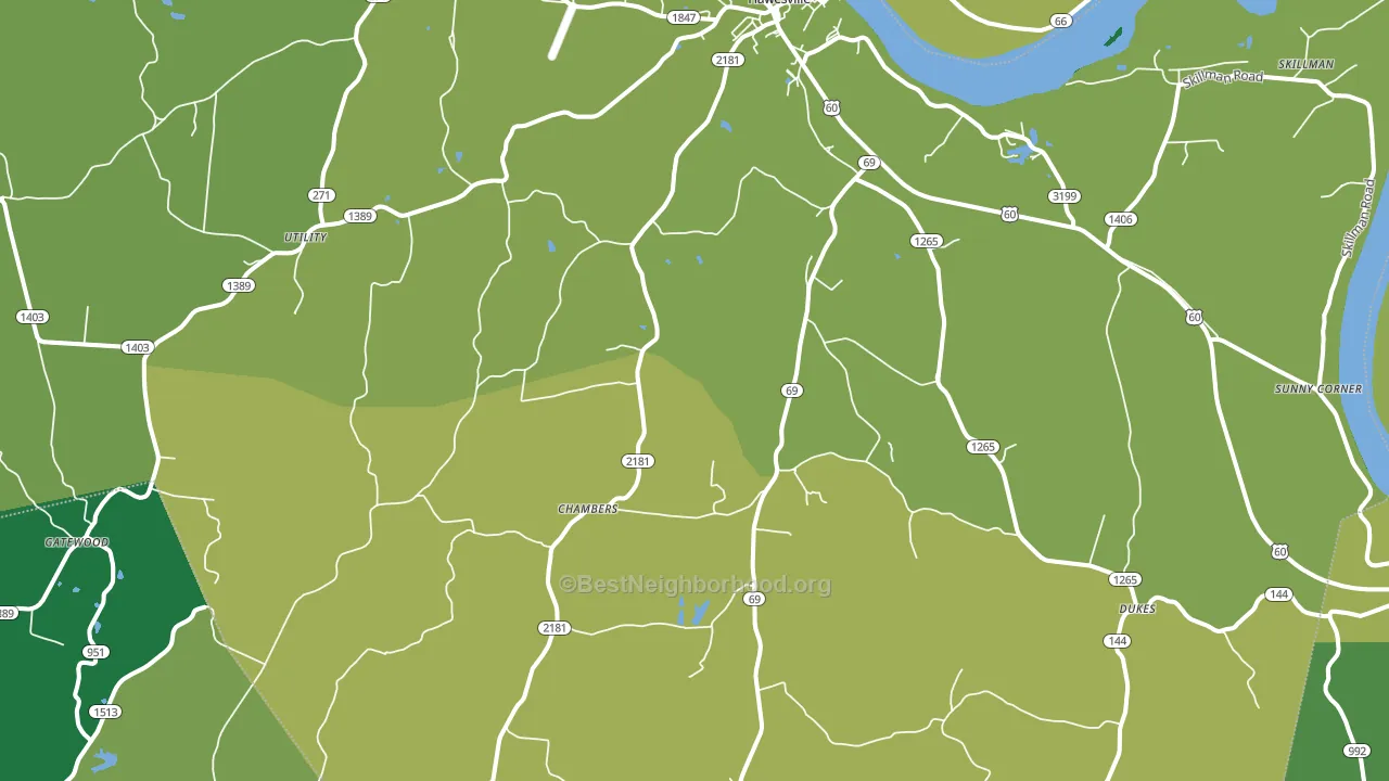 42348, KY block-group voter-turnout map