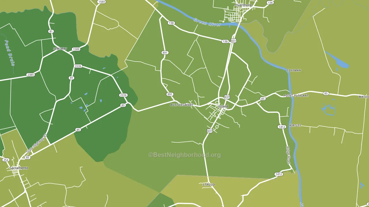42350, KY block-group voter-turnout map