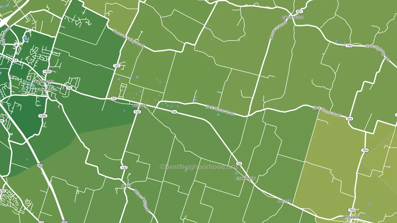 42366, KY block-group voter-turnout map