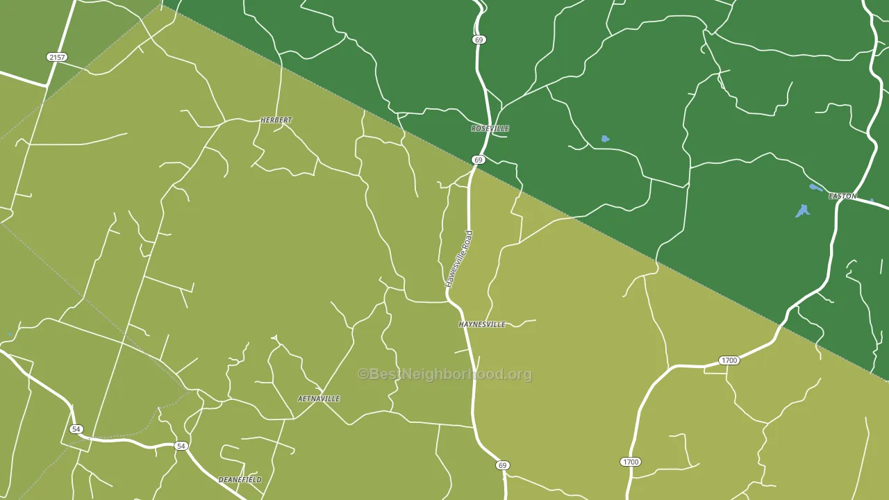 42368, KY block-group voter-turnout map