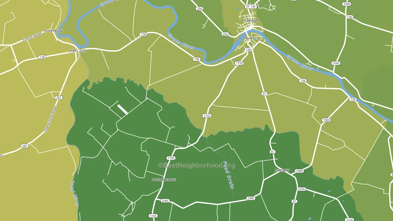 42371, KY block-group voter-turnout map