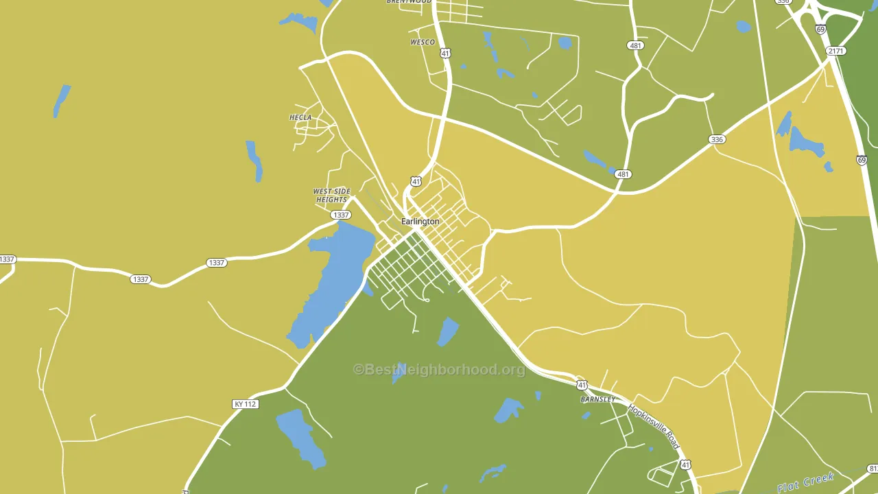 42410, KY block-group voter-turnout map