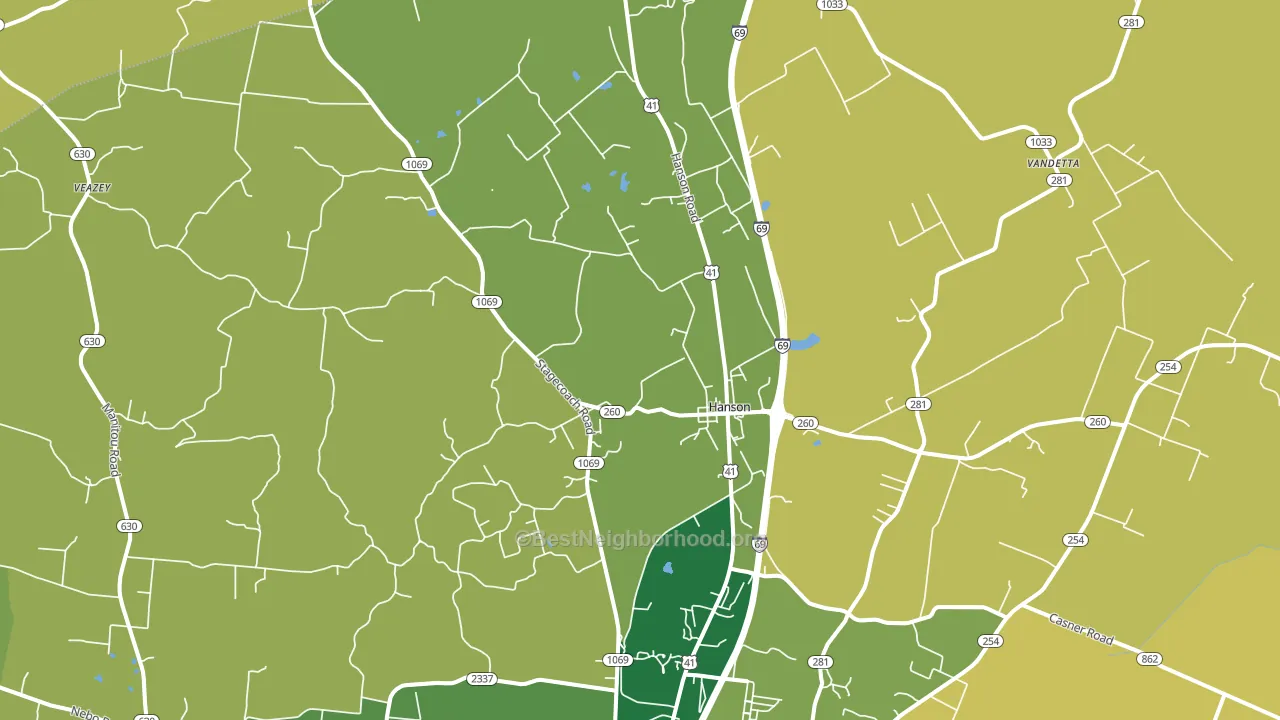 42413, KY block-group voter-turnout map