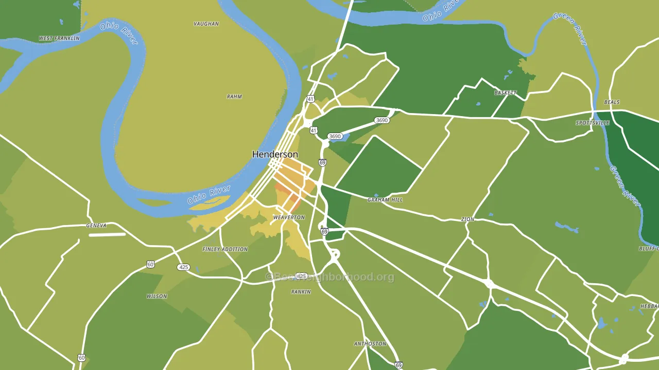 42420, KY block-group voter-turnout map