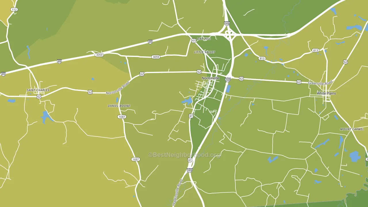 42442, KY block-group voter-turnout map