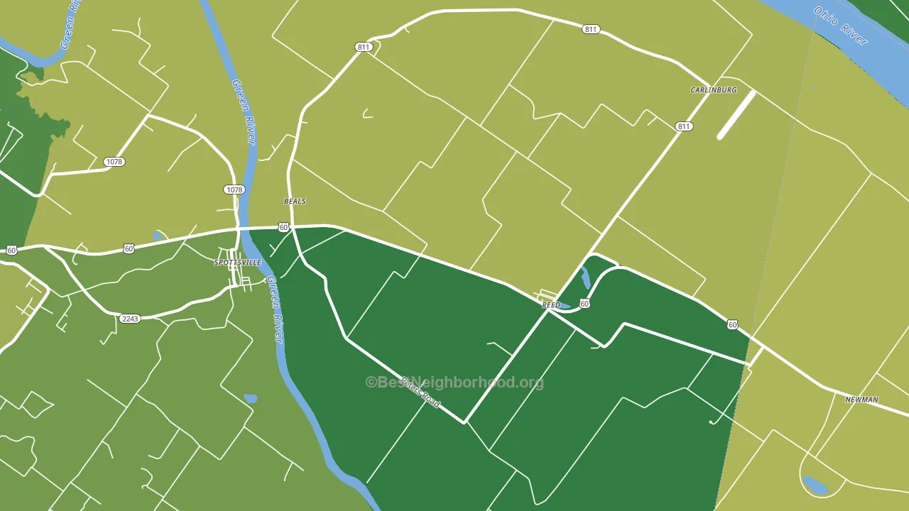 42451, KY block-group voter-turnout map
