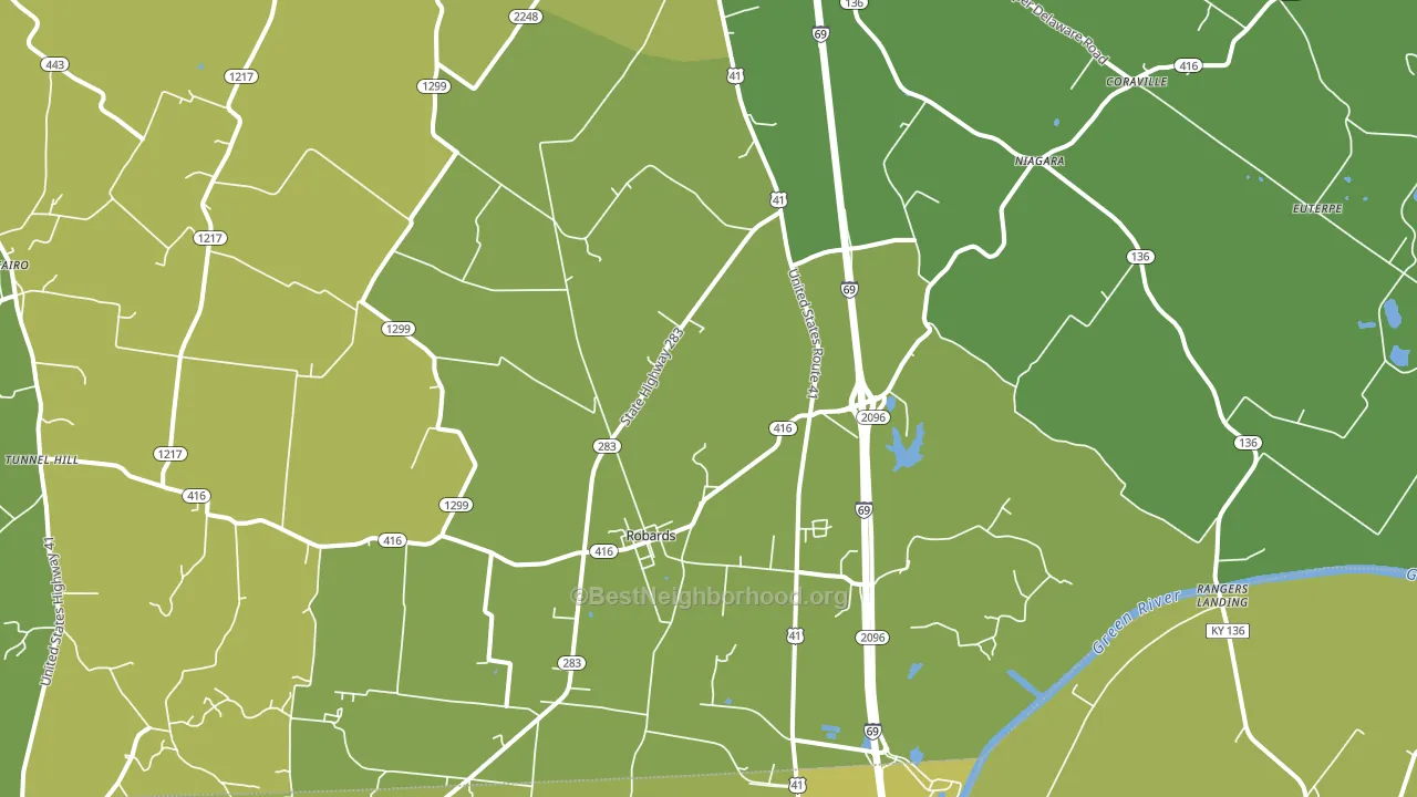 42452, KY block-group voter-turnout map