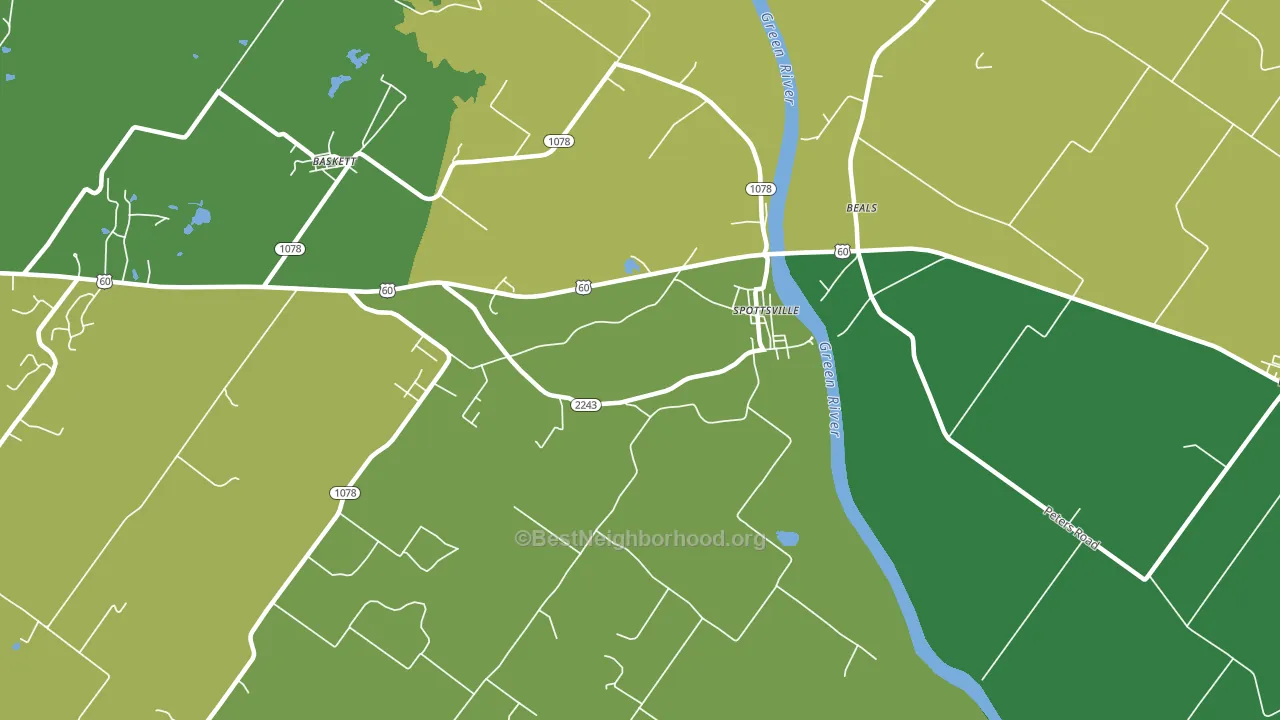 42458, KY block-group voter-turnout map