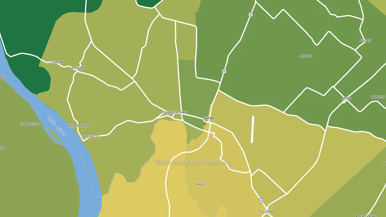 42459, KY block-group voter-turnout map