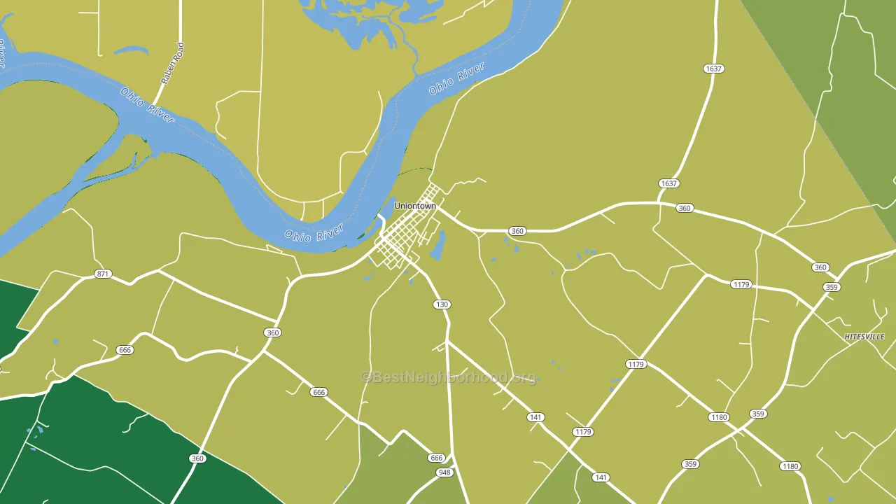 42461, KY block-group voter-turnout map