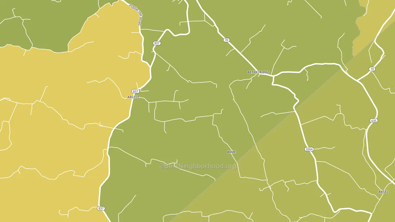 42516, KY block-group voter-turnout map