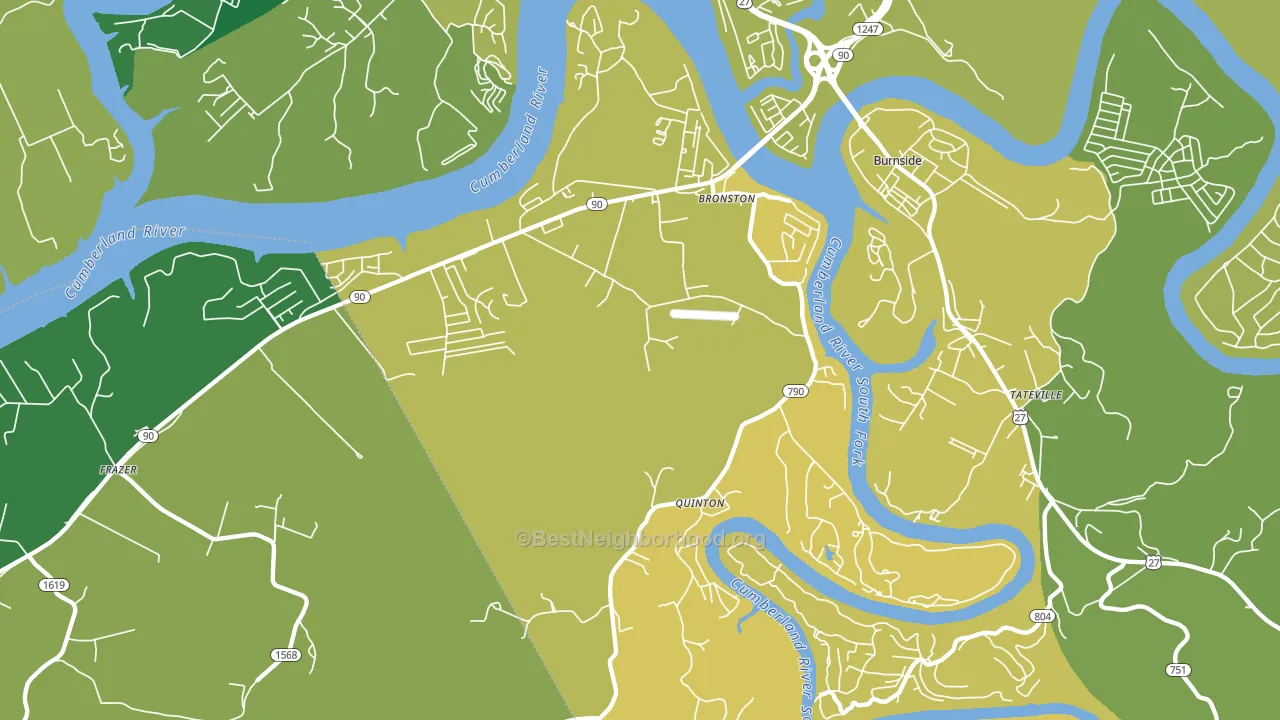 42518, KY block-group voter-turnout map