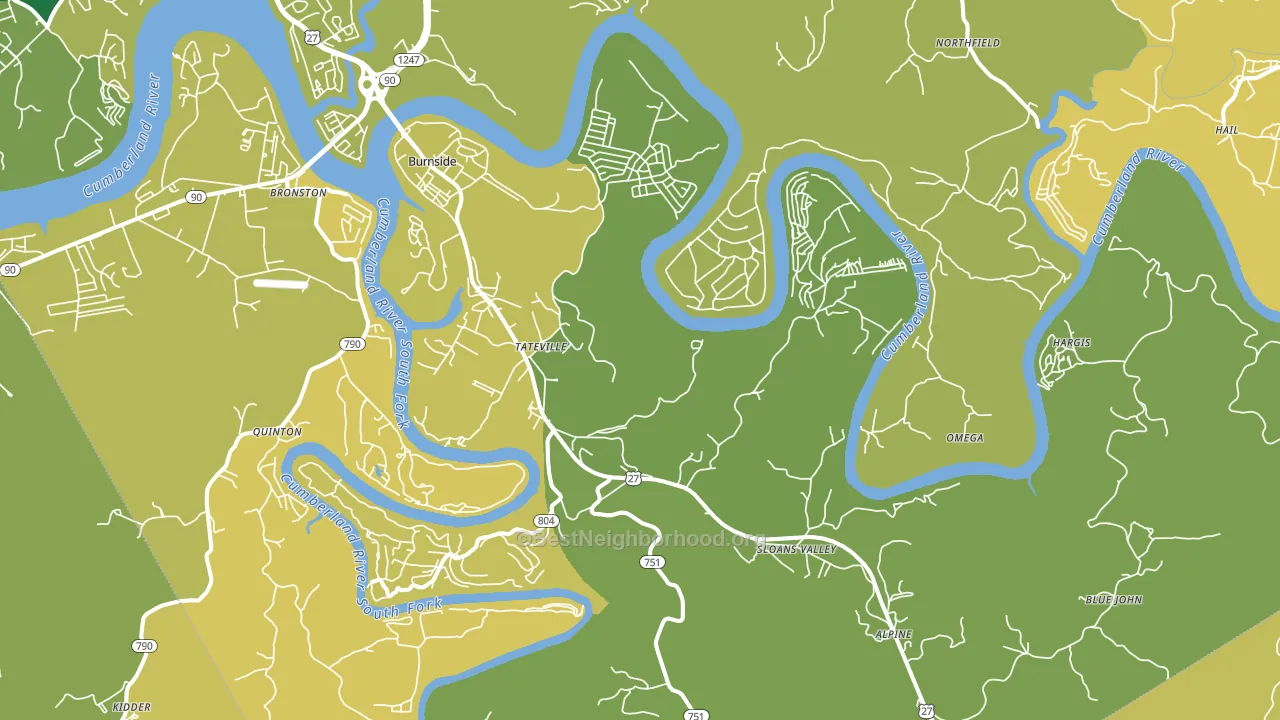 42519, KY block-group voter-turnout map