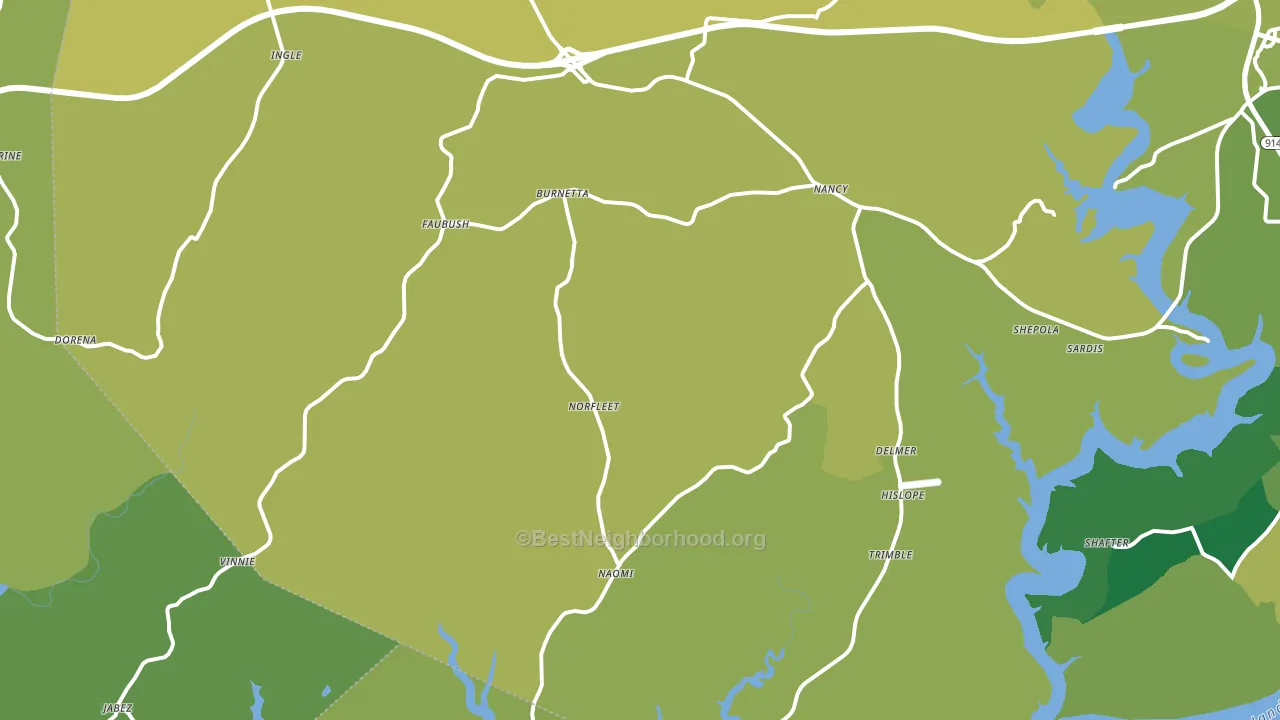 42544, KY block-group voter-turnout map