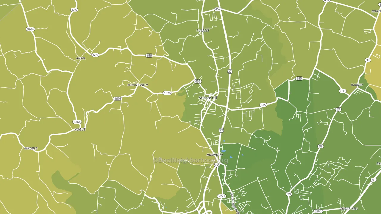 42553, KY block-group voter-turnout map