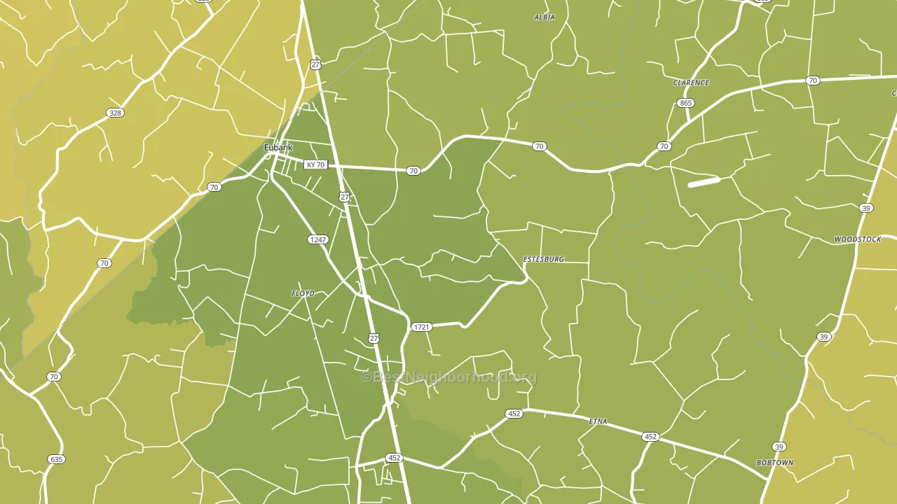 42567, KY block-group voter-turnout map