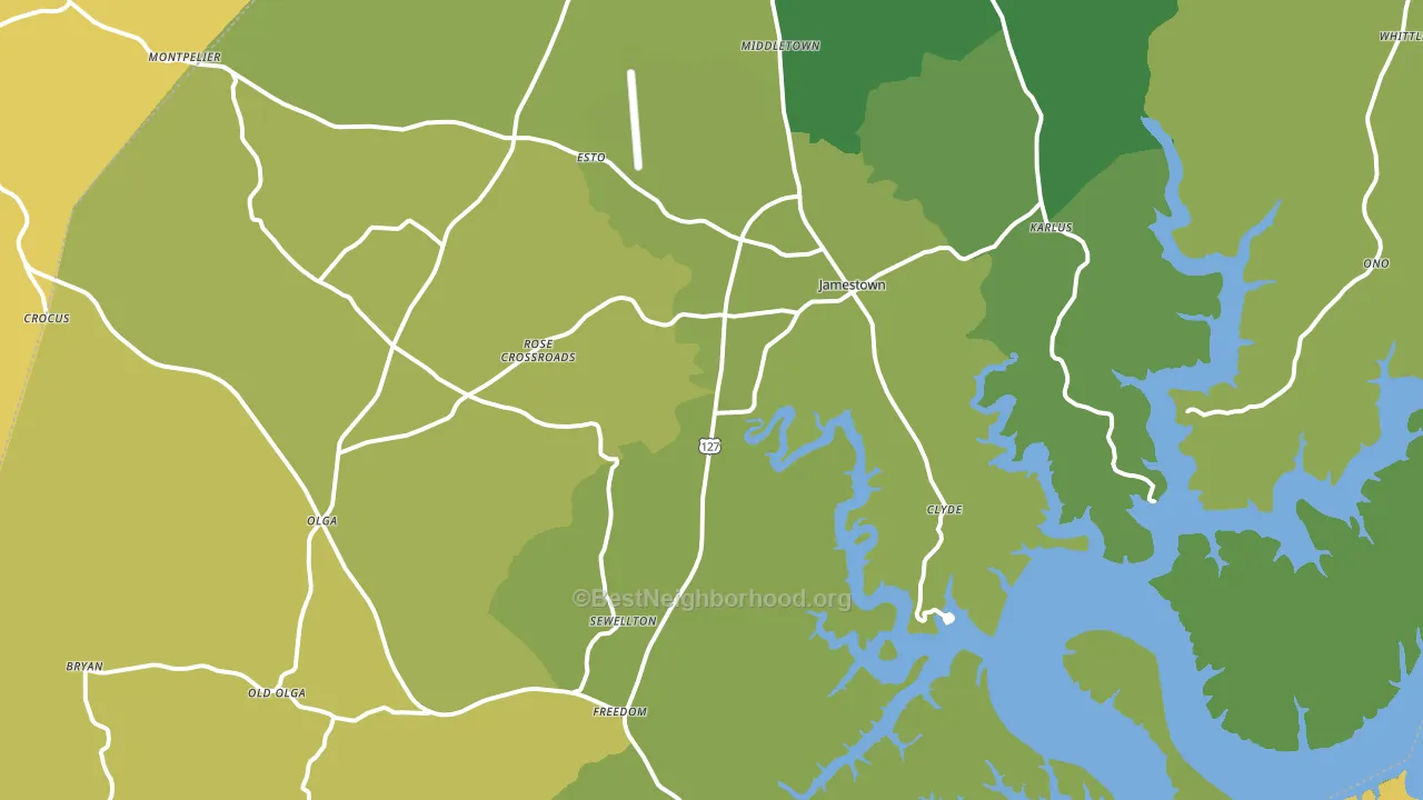 42629, KY block-group voter-turnout map