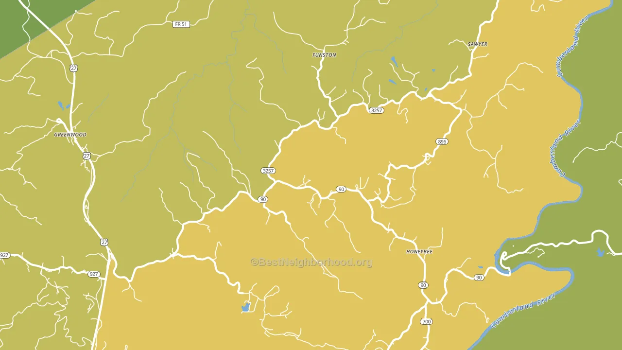 42634, KY block-group voter-turnout map