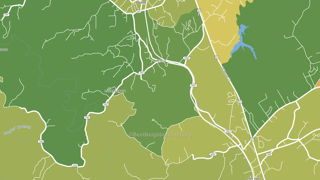 42638, KY block-group voter-turnout map