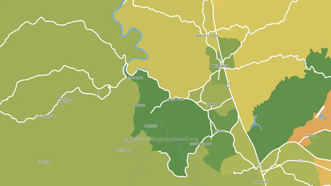 42647, KY block-group voter-turnout map