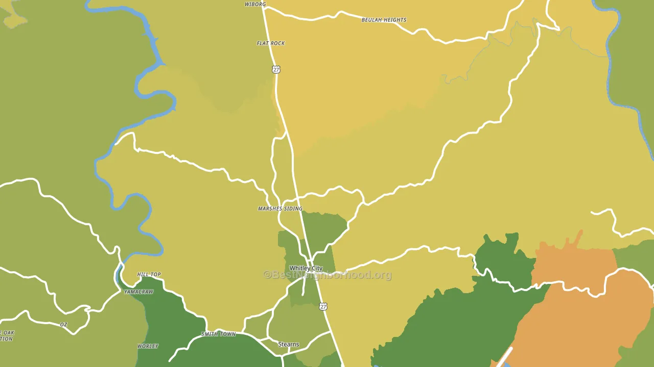 42653, KY block-group voter-turnout map