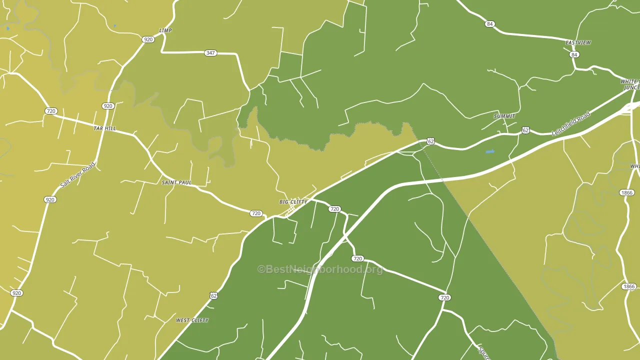 42712, KY block-group voter-turnout map
