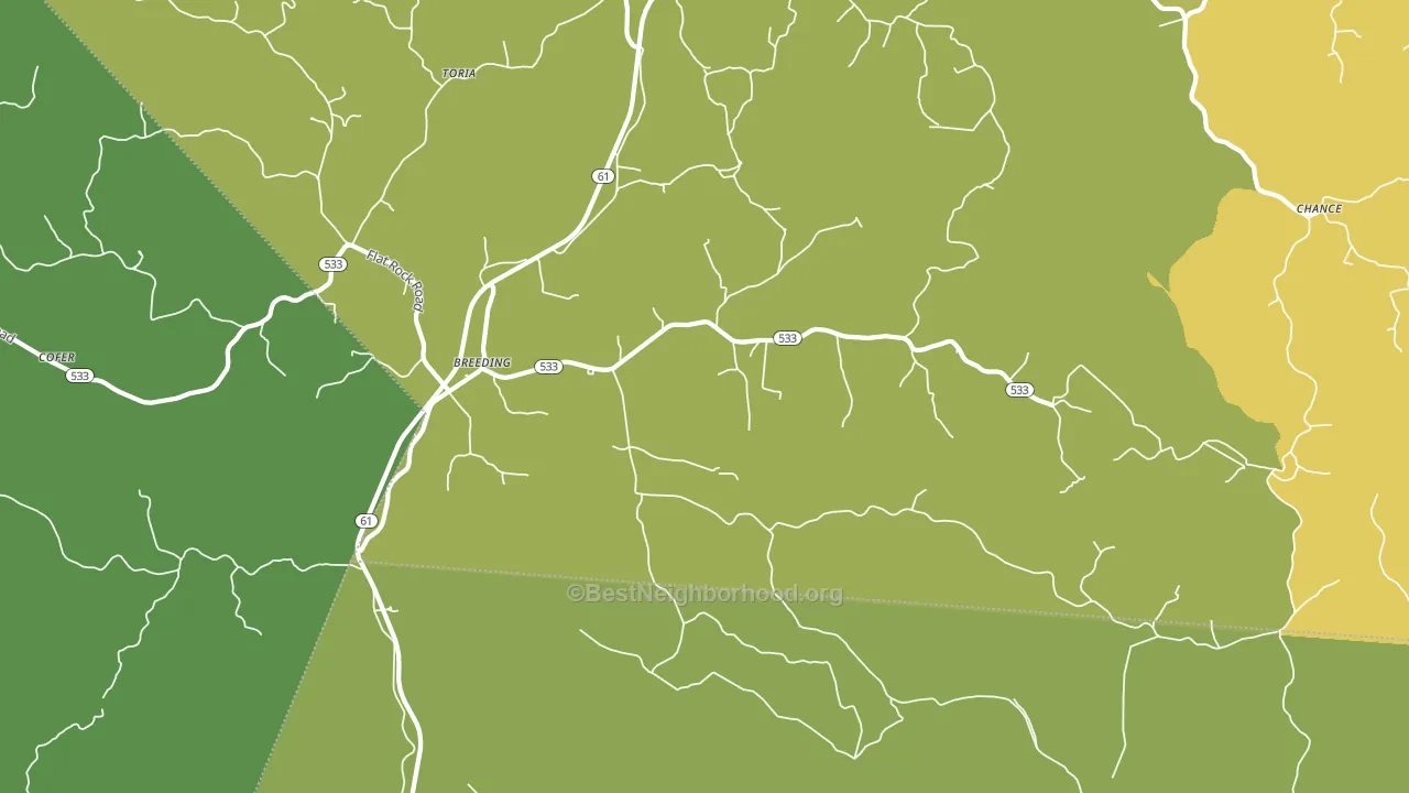 42715, KY block-group voter-turnout map