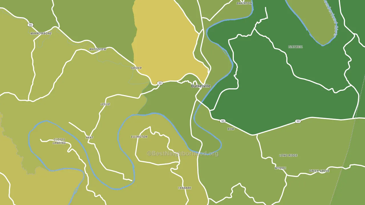 42717, KY block-group voter-turnout map