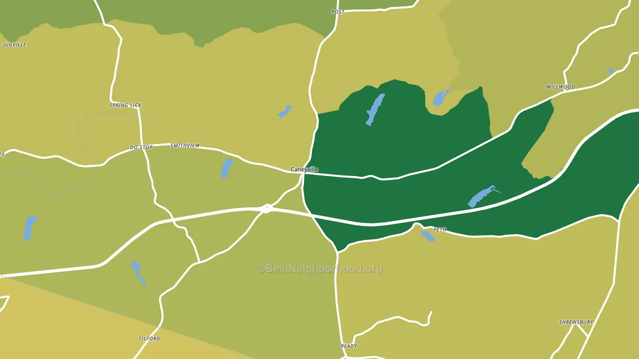 42721, KY block-group voter-turnout map