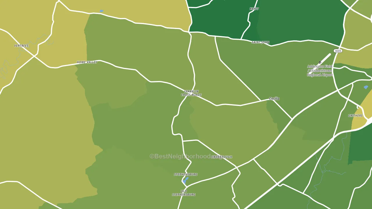 42724, KY block-group voter-turnout map