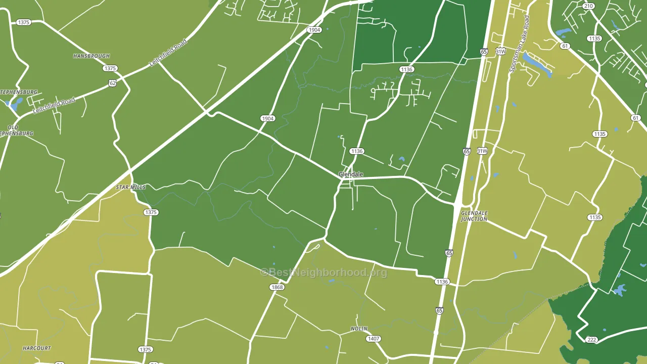 42740, KY block-group voter-turnout map