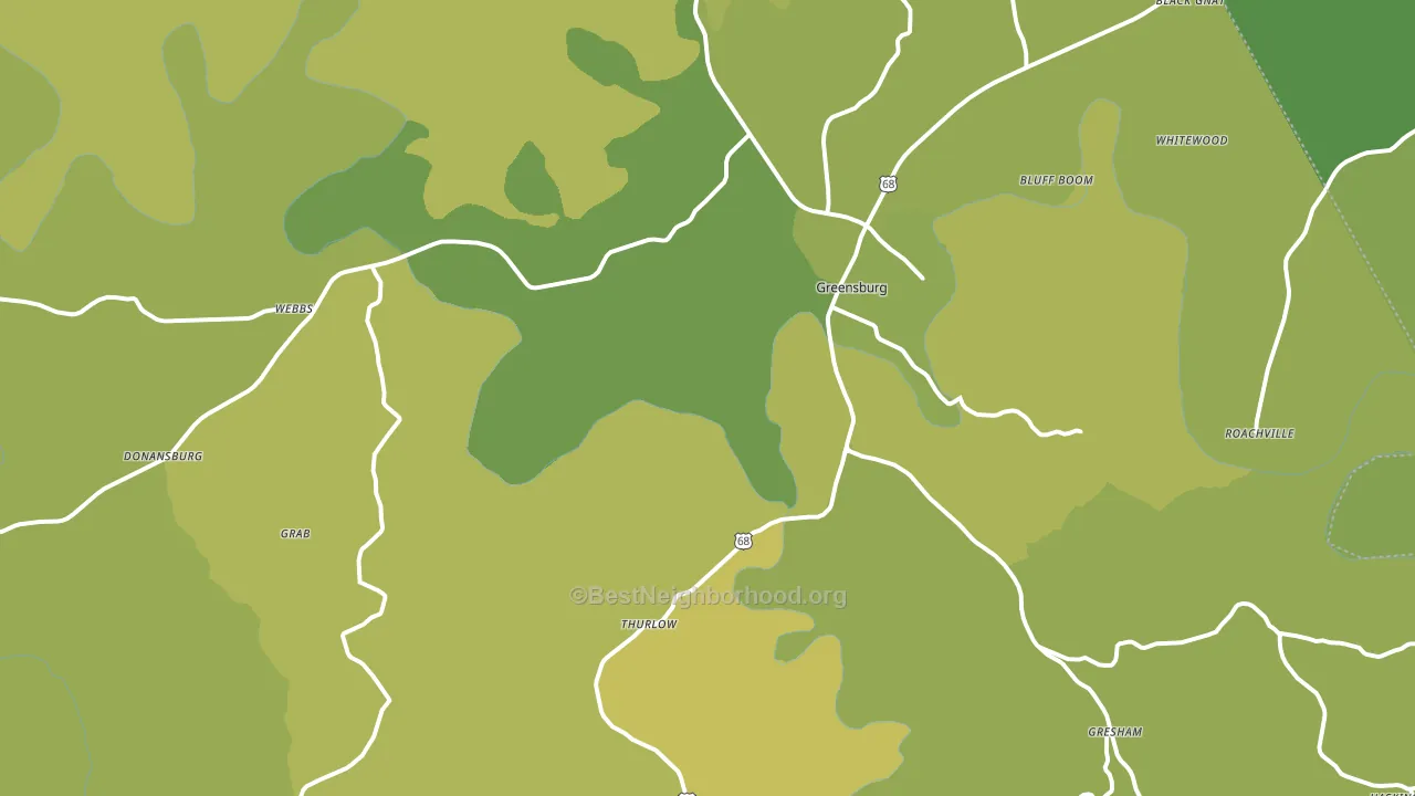 42743, KY block-group voter-turnout map