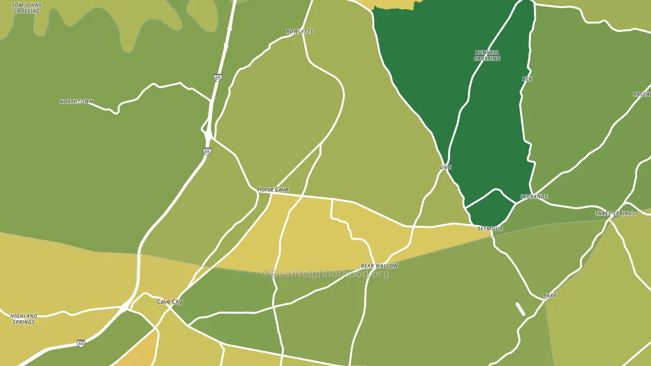 42749, KY block-group voter-turnout map