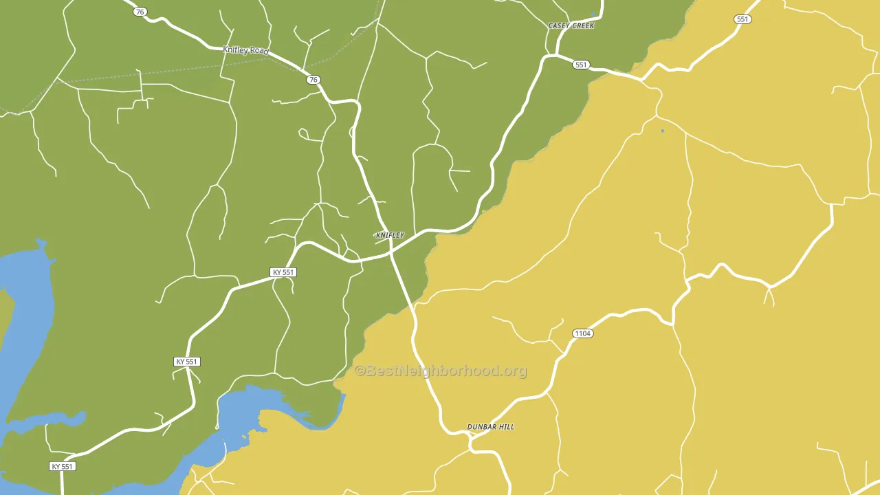 42753, KY block-group voter-turnout map