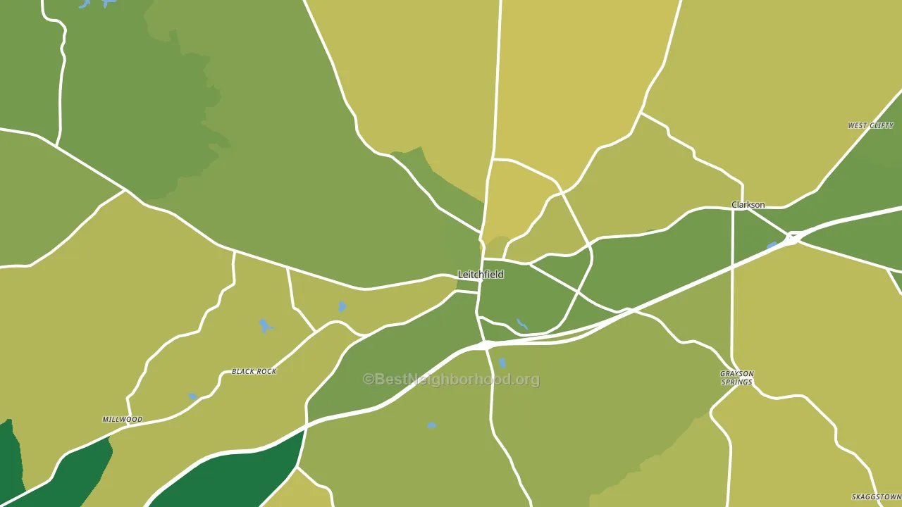 42754, KY block-group voter-turnout map