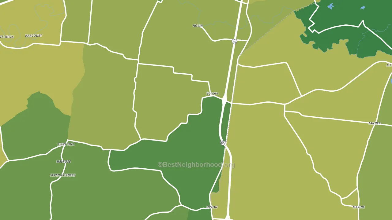 42776, KY block-group voter-turnout map