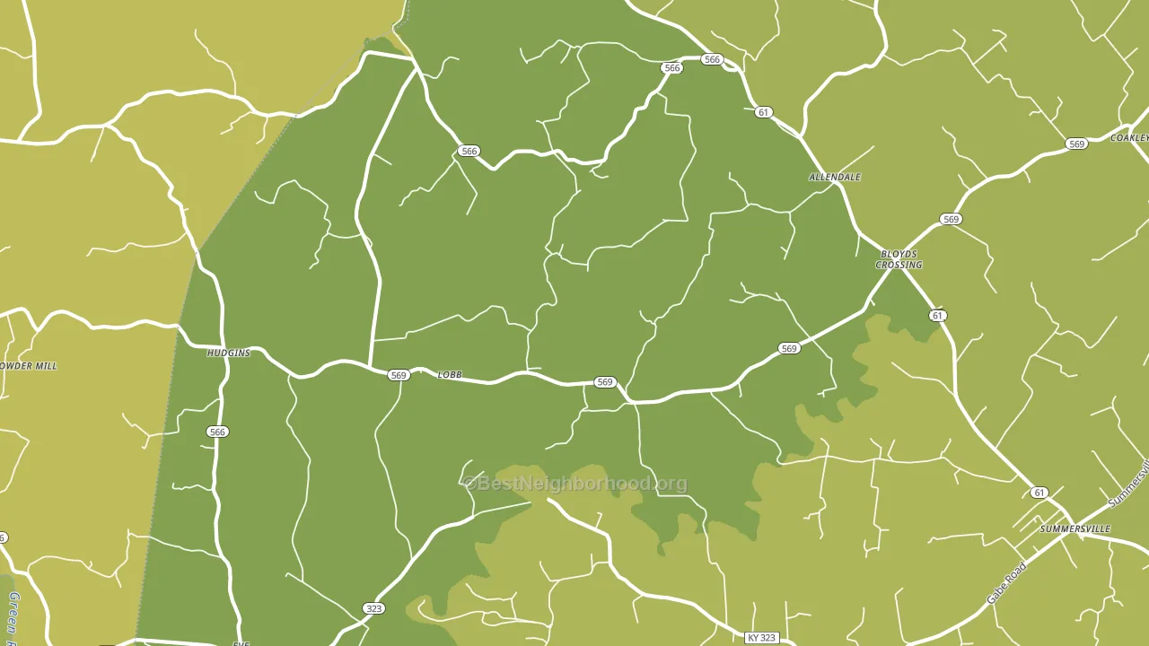 42782, KY block-group voter-turnout map