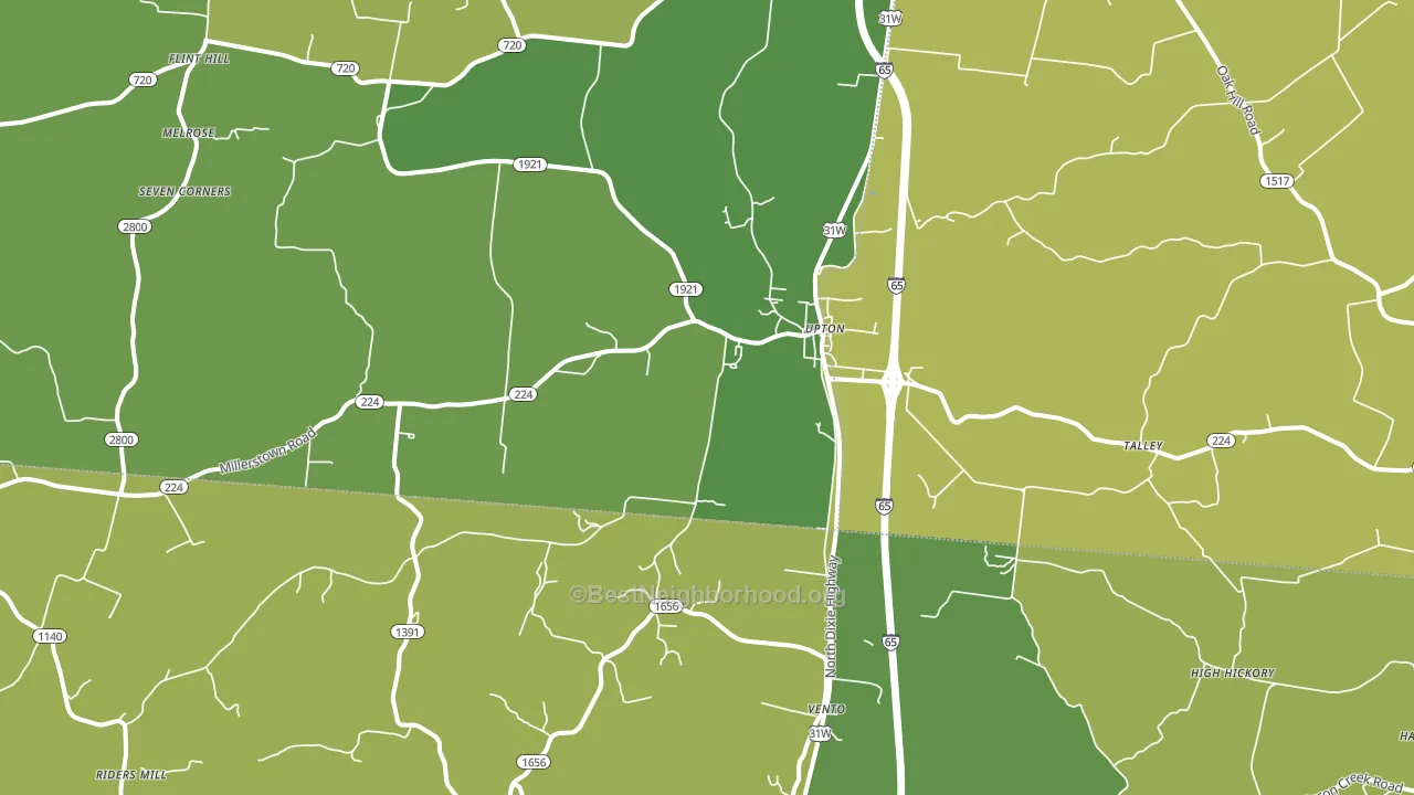 42784, KY block-group voter-turnout map