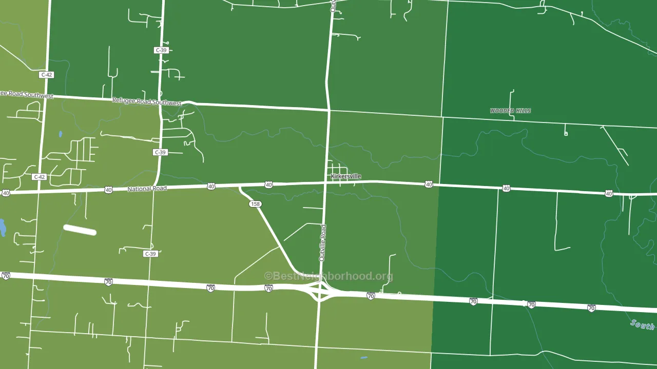 43033, OH block-group voter-turnout map