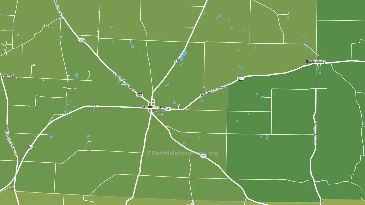 43037, OH block-group voter-turnout map