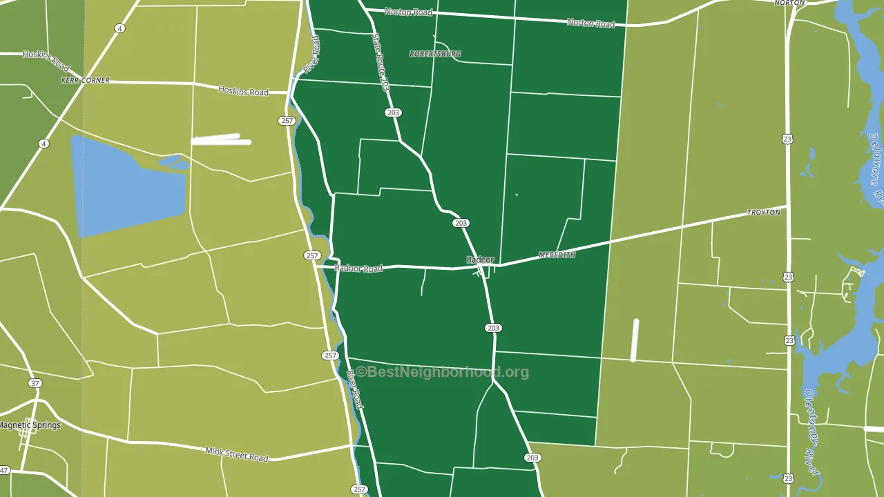 43066, OH block-group voter-turnout map