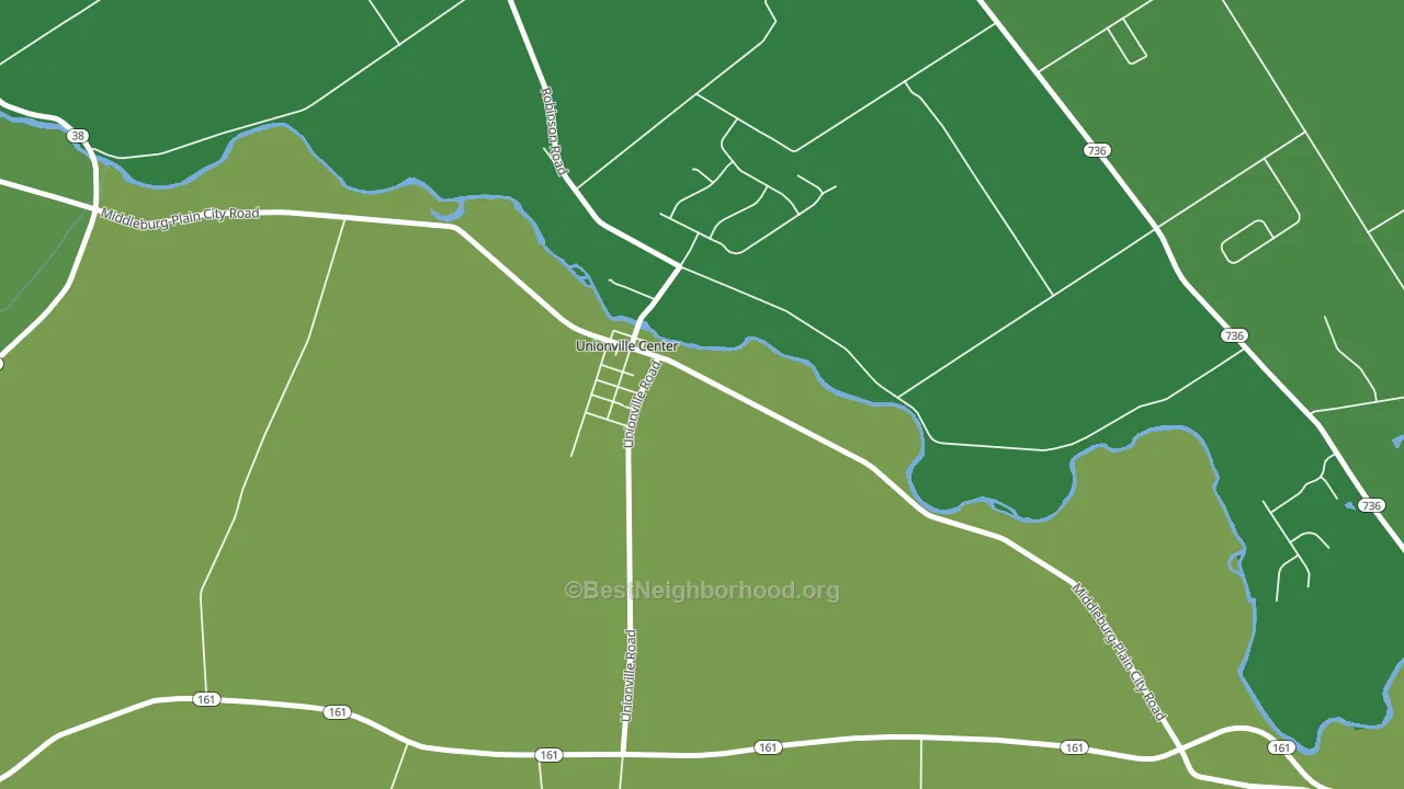 43077, OH block-group voter-turnout map